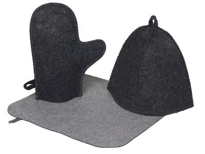 Банный набор из шапки, рукавицы и коврика «Calm»