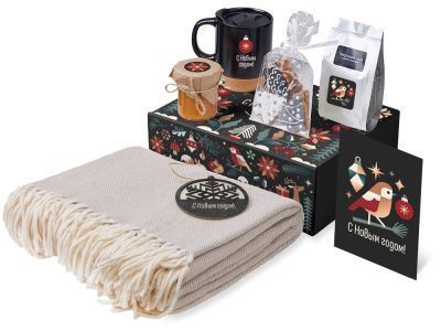 Подарочный набор «Re:Nest» с пледом, кружкой и вареньем