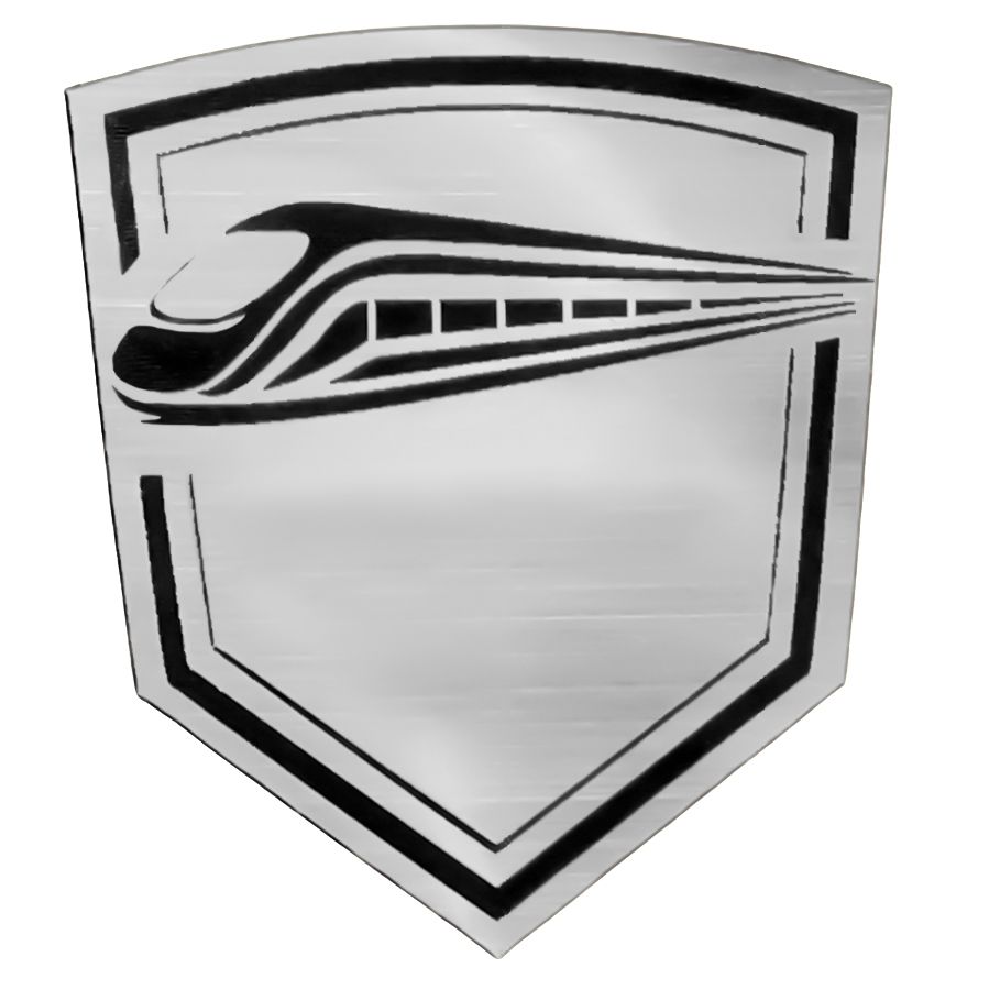 Шильд-наклейка поезд, серебро