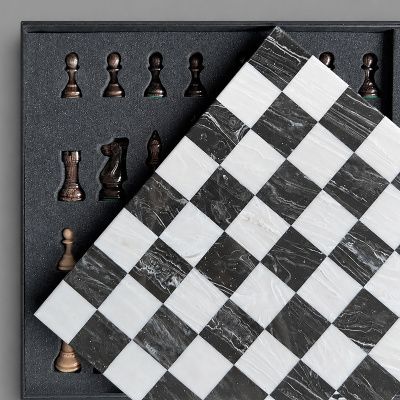 Шахматы ручной работы TABIA из акрилового камня/дерево Бук