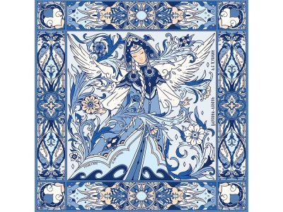 Платок «Царевна-Лебедь» 100% шелк