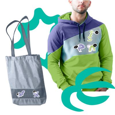 Подарочный набор «Спешал»: худи с липучей областью, тканевый шеврон (5 шт.),  шоппер