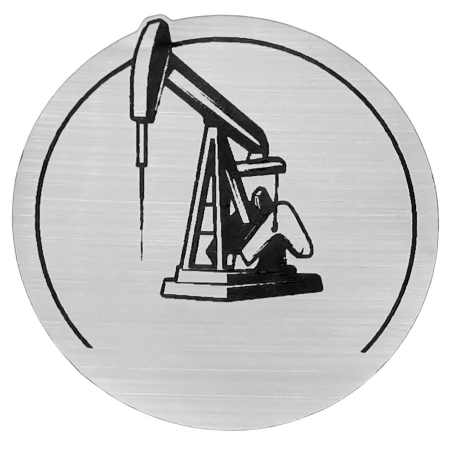 Шильд-наклейка нефть, серебро