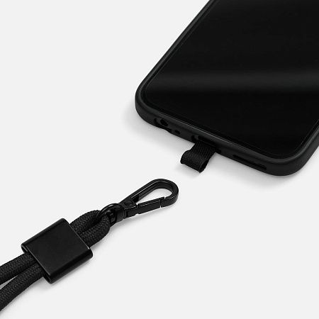 Шнурок для телефона TrendHand, черный