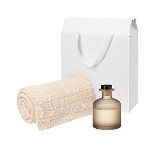 Подарочный набор Mizu, Fado, бежевый (диффузор, плед)