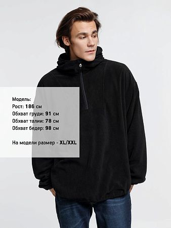 Анорак флисовый унисекс Fliska, черный, размер M/L