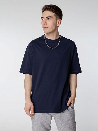 Футболка оверсайз мужская Boxy Men, синяя (джинс), размер XXL
