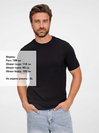 Футболка унисекс T-Bolka 180, черная, размер S