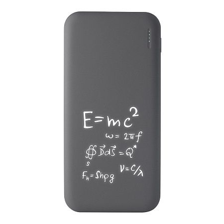 Внешний аккумулятор с подсветкой Люче (Luce) 10000 mAh, серый
