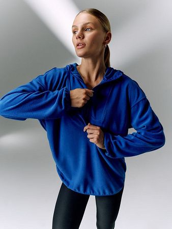 Анорак флисовый унисекс Fliska, ярко-синий, размер XL/2XL