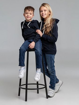 Толстовка с капюшоном детская Kirenga Kids, темно-синяя, размер 14 лет (154-164 см)