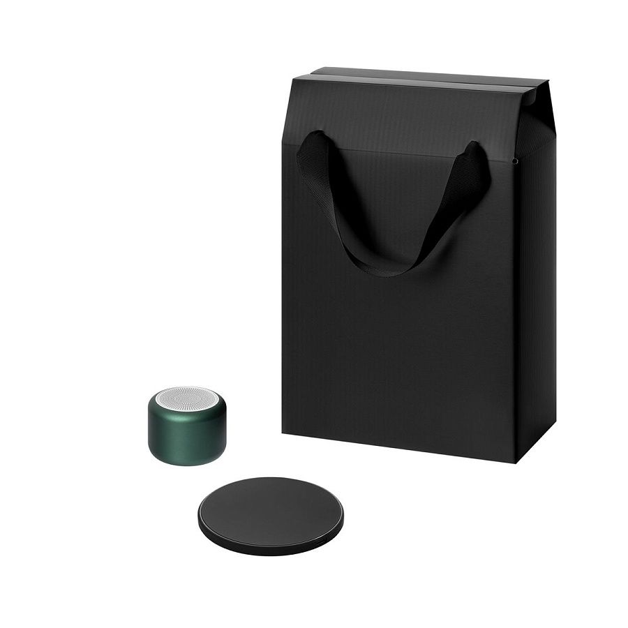 Подарочный набор Пассион, Аурис (Passion, Auris), зеленый (колонка, зарядное устройство)