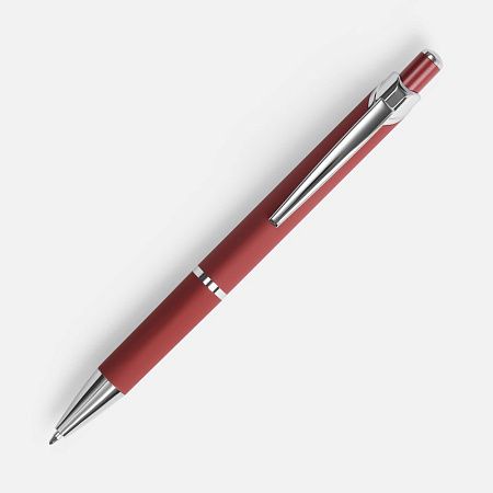 Ручка шариковая Chromos Soft Touch, красная