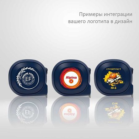 Рулетка Tools  Carpenter 3 метра, пластиковая, с ремешком, темно-синяя