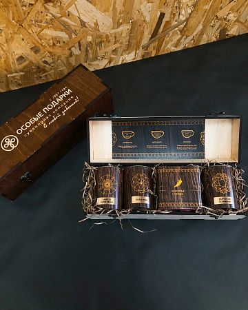 Подарочный набор «Кофе и трюфель»: кофе (3 шт.), трюфели, открытка