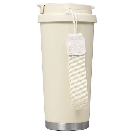 Термокружка Cosmostar, бежевый/ серебро