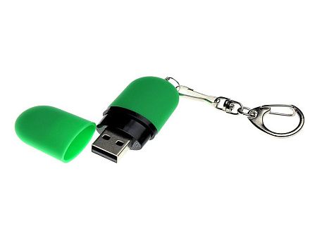 USB 2.0- флешка «Goutte Soft-touch» на 64 Гб каплевидной формы