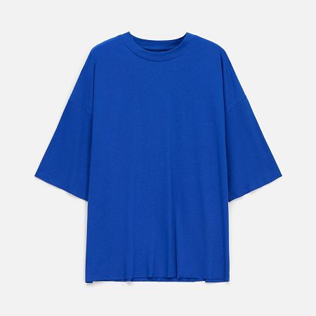 Футболка унисекс оверсайз T1, синяя, размер M/L