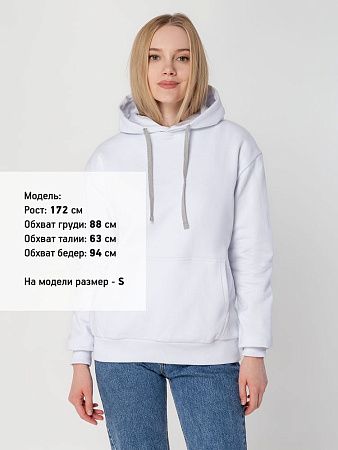 Толстовка с капюшоном Unit Kirenga Heavy, белая, размер S
