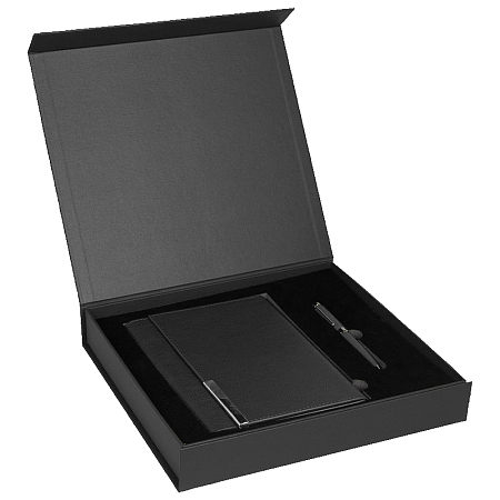 Набор подарочный Solution Prestige Duo (ежедневник в суперобложке, ручка шариковая) черный