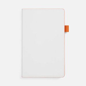 Ежедневник White Shall, недатированный, бело-оранжевый