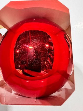 Оформительский шар Finery, 10 см, глянцевый красный