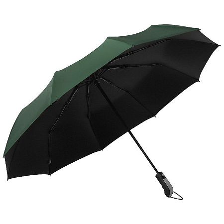 Зонт складной автоматический  Forest BERGEN, диаметр 103 см, радиус 23 дюйма, 10 панелей, с UV защитой в подарочной коробке зеленый