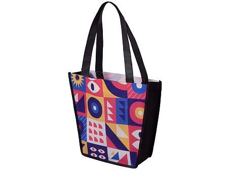 Сумка для шопинга с донной складкой и ручкой из нетканого PET материала