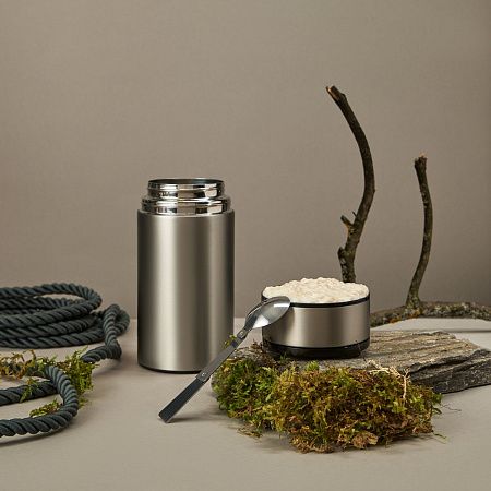 Термос для еды Bento, серебряный