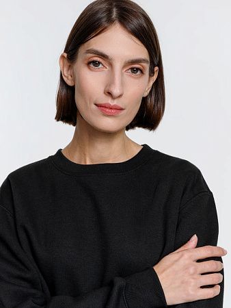 Свитшот унисекс Delta, черный, размер XXL