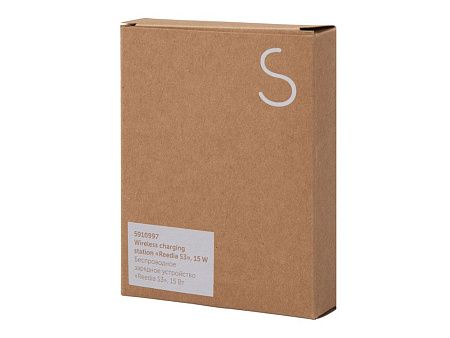 Беспроводное зарядное устройство с подсветкой лого «Reedia S3», 15 Вт