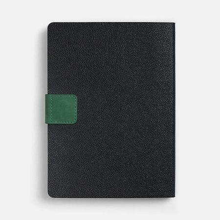 Ежедневник Boom, недатированный, черный с зеленым