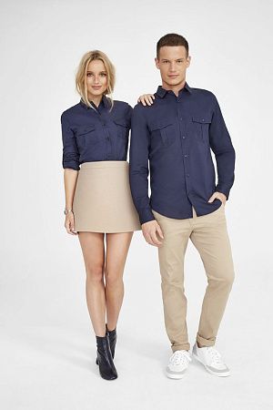 Рубашка мужская Burma Men, темно-синяя, размер S