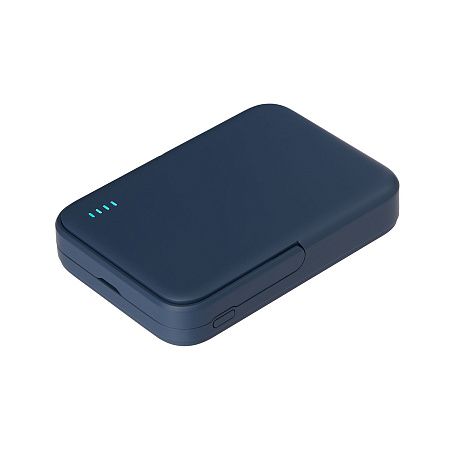 Внешний аккумулятор Юнион PD (Union PD) 10000mAh с функцией беспроводной зарядки 15W, синий