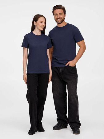 Футболка унисекс T-Bolka 180, темно-синяя, размер S