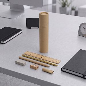 Набор канцелярский в пенале «Eco style», цвет: бежевый