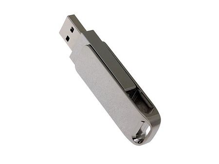 USB 2.0- флешка на 128 Гб с поворотным механизмом и дополнительным разъемом Type-C