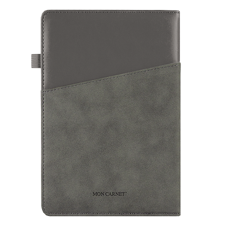 Ежедневник Smart Porta Nuba Latte А5, серый/темно-серый, недатированный, в твердой обложке