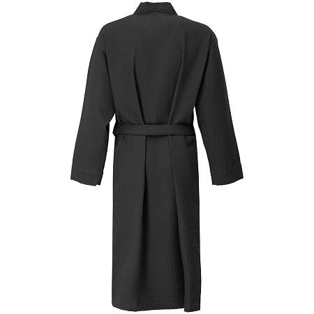 Халат вафельный Kimono, черный, размер XL/2XL