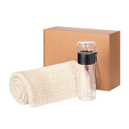 Подарочный набор Terso, Fado, красный (плед, термобутылка)