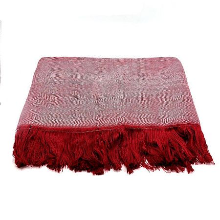 Плед полушерстяной COMFORT, бордовый