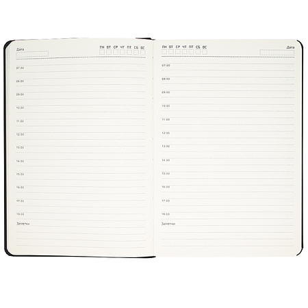 Ежедневник City Soft А5, черный, недатированный, в твердой обложке с поролоном