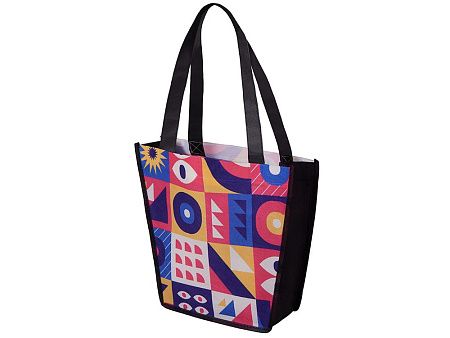 Сумка для шопинга с донной складкой и ручкой из нетканого PET материала