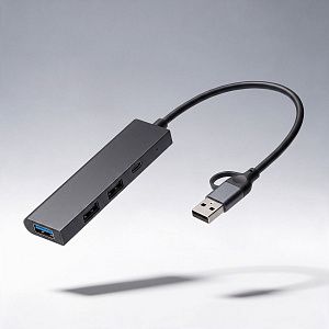 USB-хаб «Command» с коннектором 2-в-1 USB-C и USB-A, 2.0/3.0