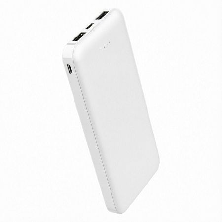 Внешний аккумулятор (powerbank) «Amper», 10 000 mAH, 5V 2.0 A, белый