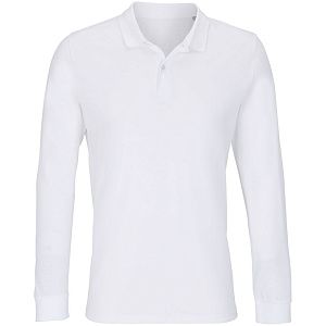Рубашка поло унисекс с длинным рукавом Planet LSL, белая, размер 5XL