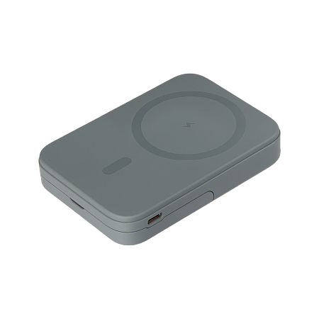 Внешний аккумулятор Union PD 10000mAh с функцией беспроводной зарядки 15W, серый