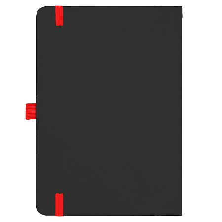 Блокнот Forest  Alfa Polo  Soft А5, недатированный, в твердой обложке, с красной резинкой и петлей для ручки, черный