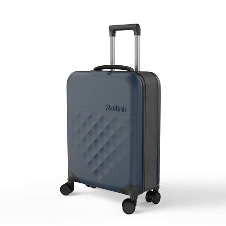 Чемодан складной Rollink Vega 360 55x40x20 см, 4 колеса, серо-синий