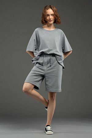 Футболка унисекс оверсайз T2, серая, размер XL/2XL